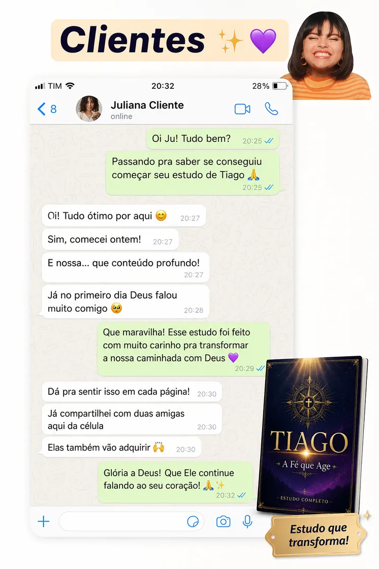 Conversa de cliente no WhatsApp sobre o estudo