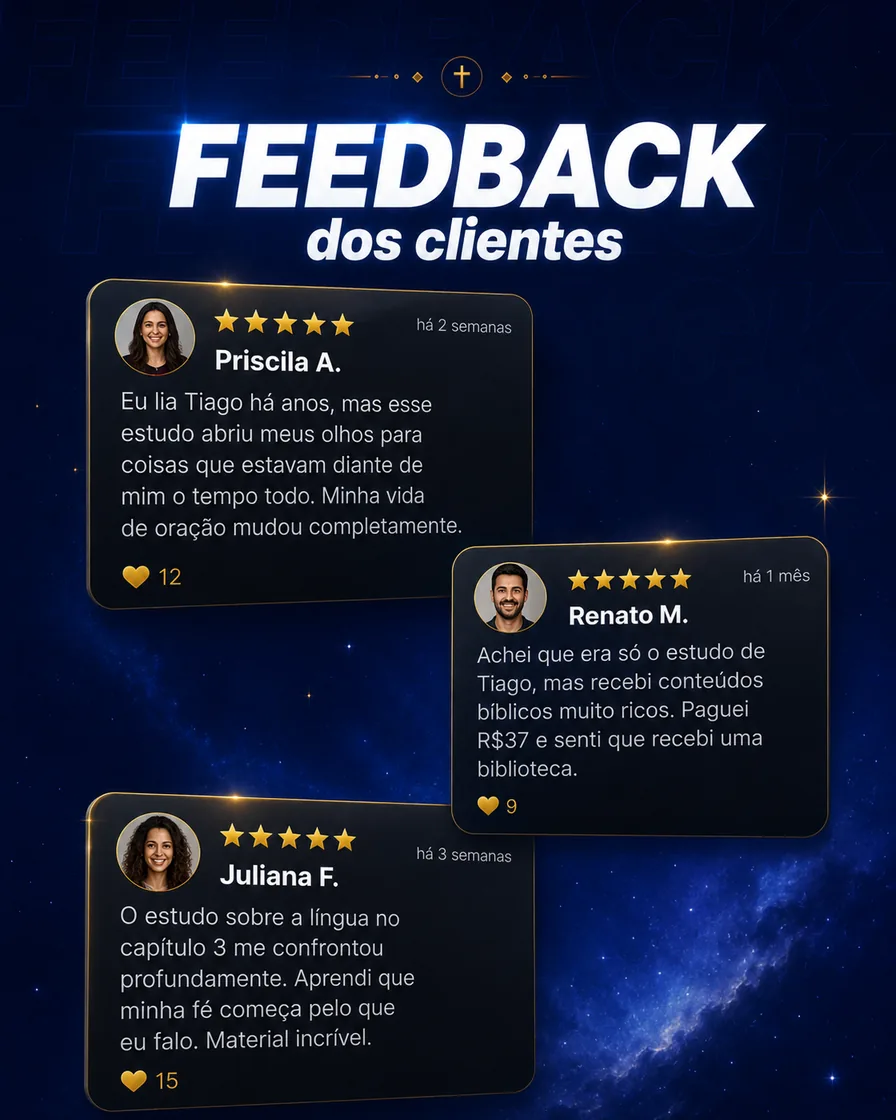 Avaliações 5 estrelas de clientes sobre o estudo
